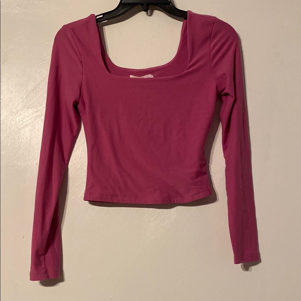 Olive & Oak Pink Fitted Crop Bodysuit